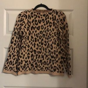 NWOT Ann Taylor XSP Leopard Print Sweater